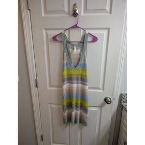 Daily Practice Anthropologie Striped Ribbed Racerback Mini Dress - Size XS